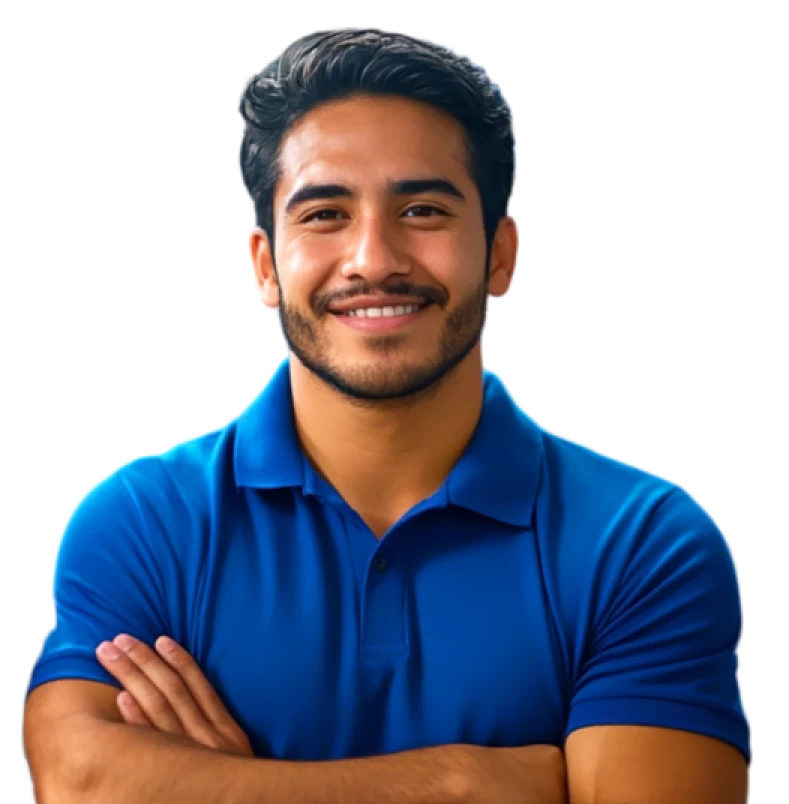 hombre a color sonriente