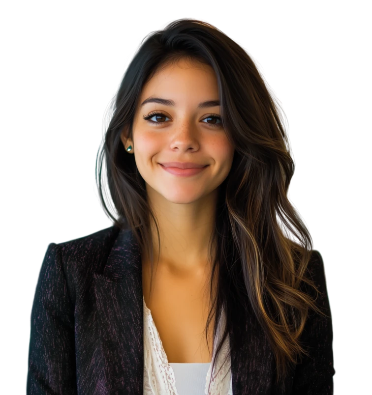 mujer a color sonriente